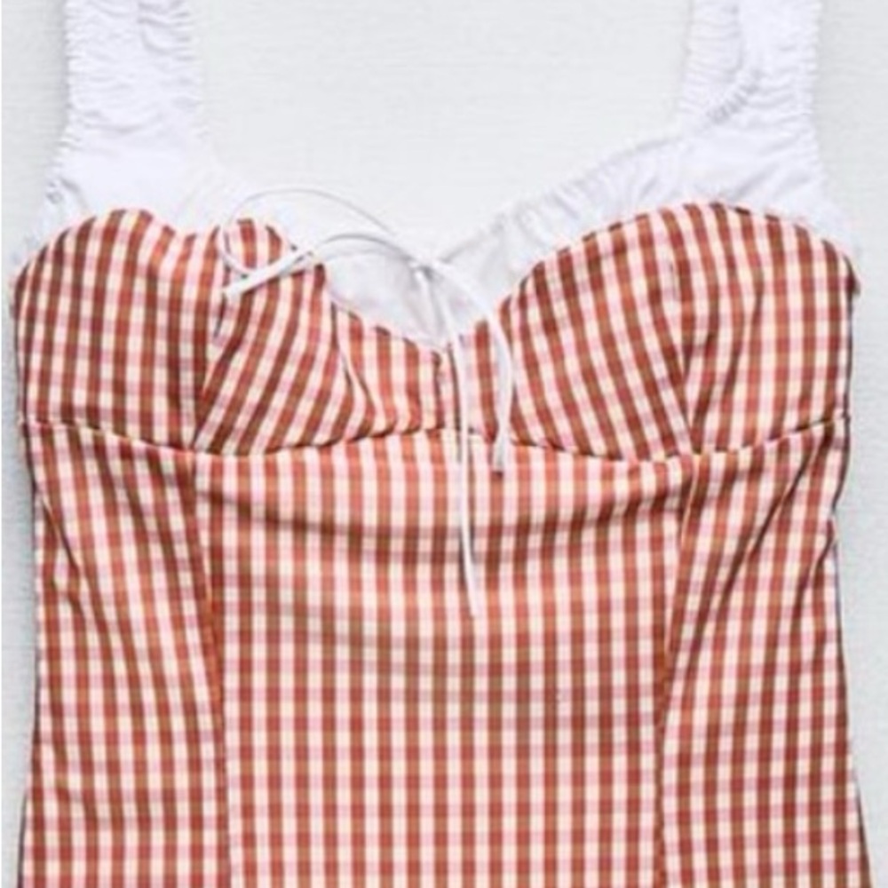 Zara Gingham Top